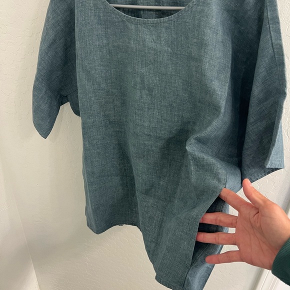 Eileen Fisher Boxy Linen Top - Picture 6 of 11